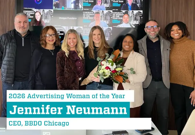 Jennifer Neumann, BBDO Chicago President, is the Chicago Advertising Federation Woman of the Year! image